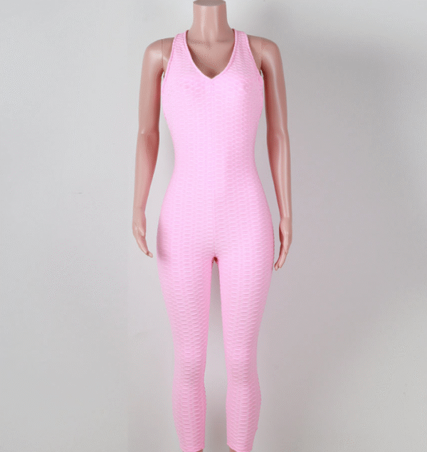 Yoga pants, honeycomb pants, female yoga fitness jumpsuit - Image 9