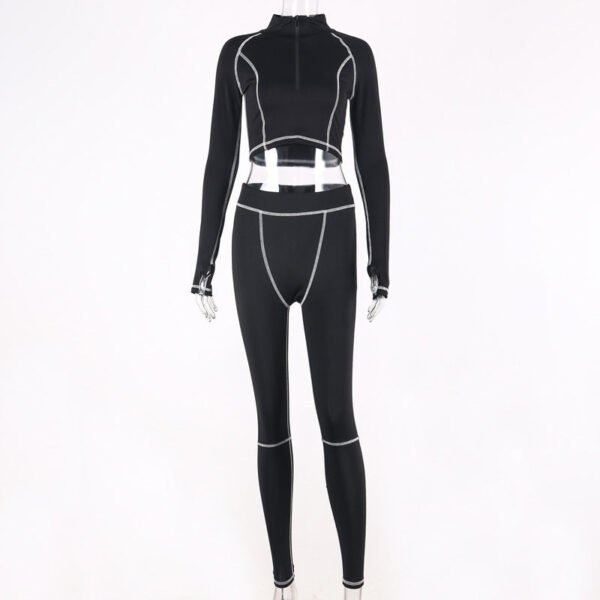 Long Sleeve Yoga Fitness Fashion Set - Image 4