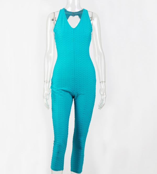 Yoga pants, honeycomb pants, female yoga fitness jumpsuit - Image 7