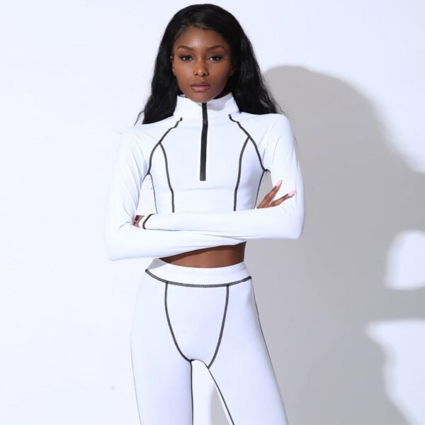 Long Sleeve Yoga Fitness Fashion Set - Image 3