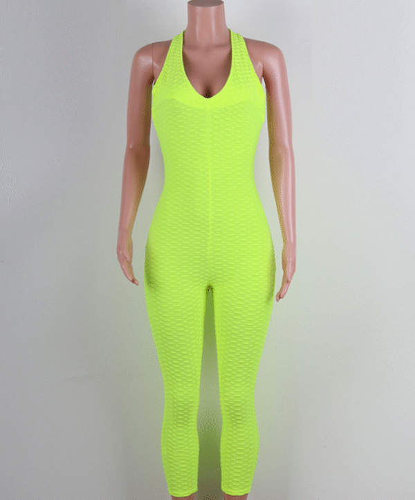 Yoga pants, honeycomb pants, female yoga fitness jumpsuit - Image 8