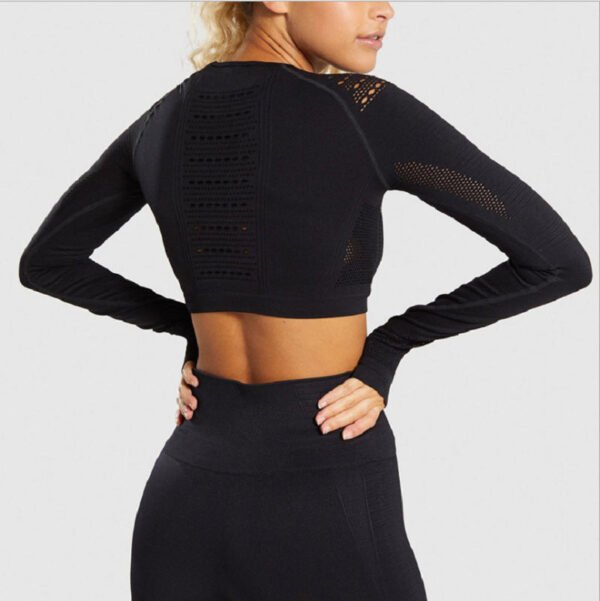 Long Sleeve Yogasets Long Sleeve Sports Yoga Tops Fitness - Image 3
