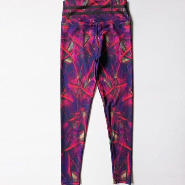 Leaf print fitness yoga pants - Image 5