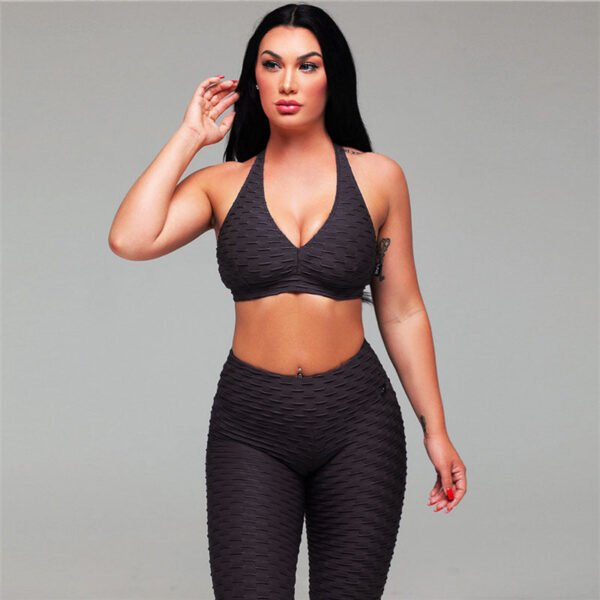 Jacquard Yoga Fitness Pants Set - Image 2