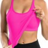 Ribbed Workout Tank Tops with Built in Bra - Image 18