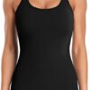 Ribbed Workout Tank Tops with Built in Bra - Image 12