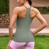 Ribbed Workout Tank Tops with Built in Bra - Image 9