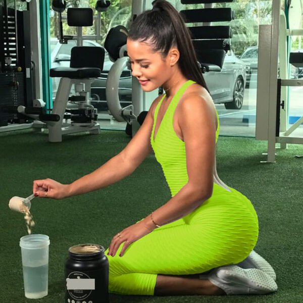 Yoga pants, honeycomb pants, female yoga fitness jumpsuit - Image 2
