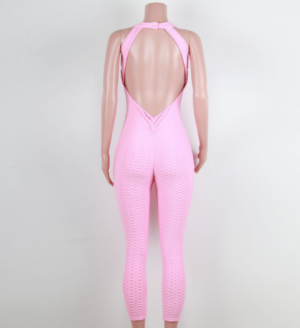 Yoga pants, honeycomb pants, female yoga fitness jumpsuit - Image 5