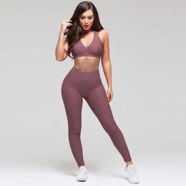 Jacquard Yoga Fitness Pants Set - Image 5
