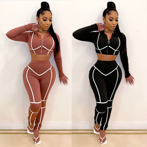 Long Sleeve Yoga Fitness Fashion Set - Image 8
