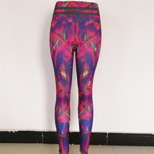 Leaf print fitness yoga pants - Image 6
