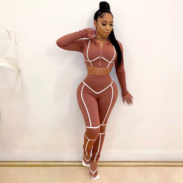 Long Sleeve Yoga Fitness Fashion Set - Image 9